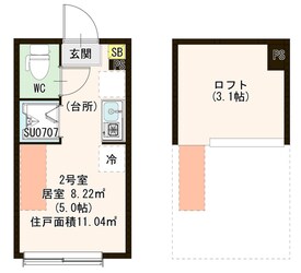 ハーモニーテラスルクス千川の物件間取画像